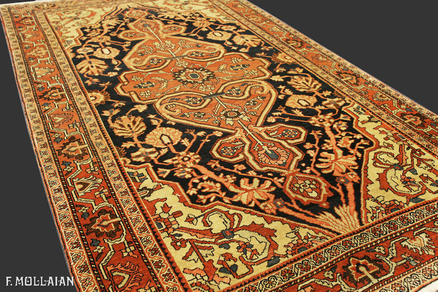 Antique Persian Heriz Rug (230x130 cm)